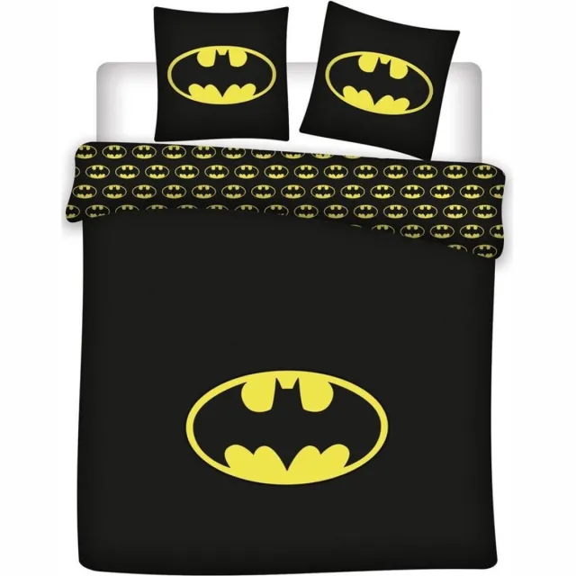 Batman Dekbedovertrek logo - polyester Zwart
