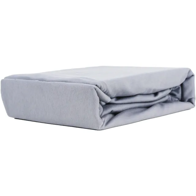 Kam-Pol Jersey Hoeslaken VIP 30cm Katoen Lichtgrijs 100x220