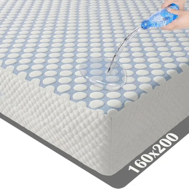 Litalente Waterdichte Matrasbeschermer 160 x 200 cm met Verkoelend Materiaal - Antibacteriëel - Rondom Elastiek - Waterdichte Matras Beschermer Incontinentie Matrasbeschermer - molton 160cm x 200 cm 90x200