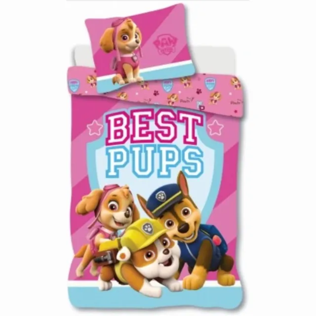 PAW Patrol peuterdekbedovertrek 100 X 135 - 40 x 60 cm Cm Katoen Roze