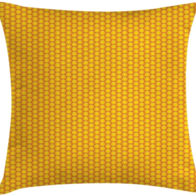 ABAKUHAUS Honingraatkussenhoes – 40x40 cm – Geel Dubbelzijdig