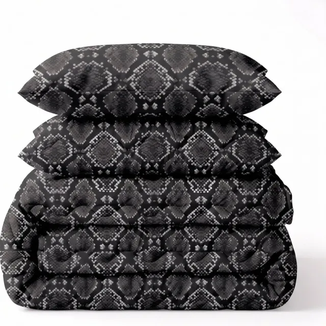 Sleeptime 2 in 1 Dekbed zonder Overtrek Riley - Wasbaar Dekbed - 240 x 220 cm + 2 x kussensloop 60x70 - Anthracite Riley Anthracite