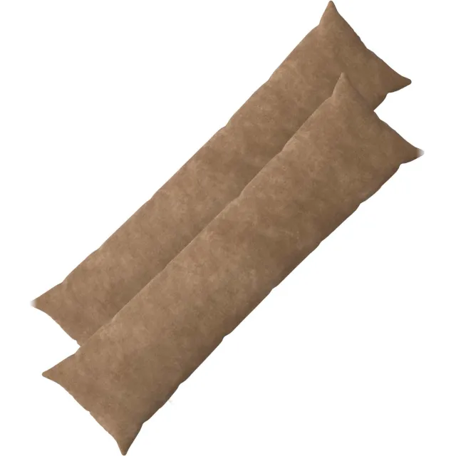 vidaXL Kussensloop 2 st HEERLEN Taupe 40 x 145 cm Microfiber Fleece