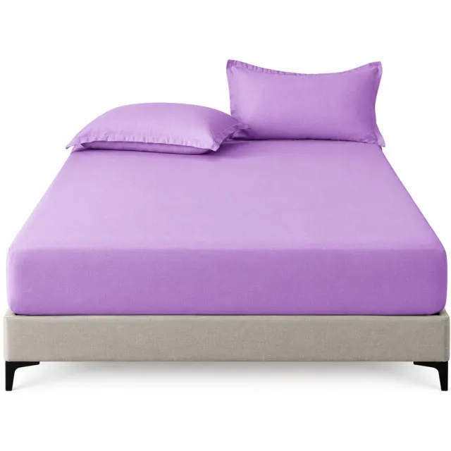 SWGOTA Enkel paars effen hoeslaken 137 x 190 cm van polyester