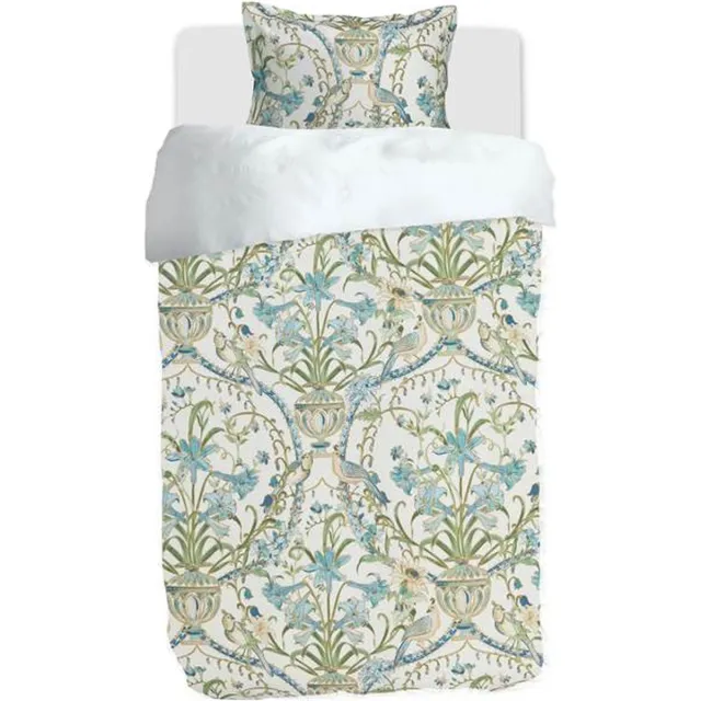 M.M Linen Augusta Dekbedovertrek - Eenpersoons - 140x200/220 cm - Gebroken Wit