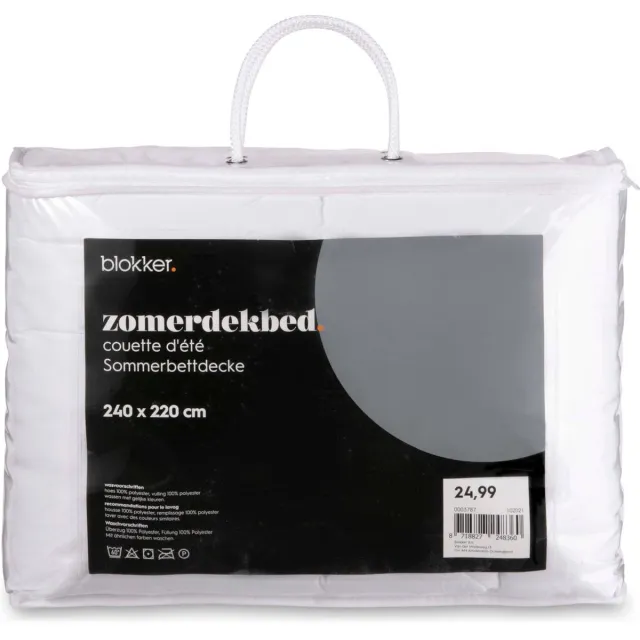 Blokker zomerdekbed - 240x220 cm Wit