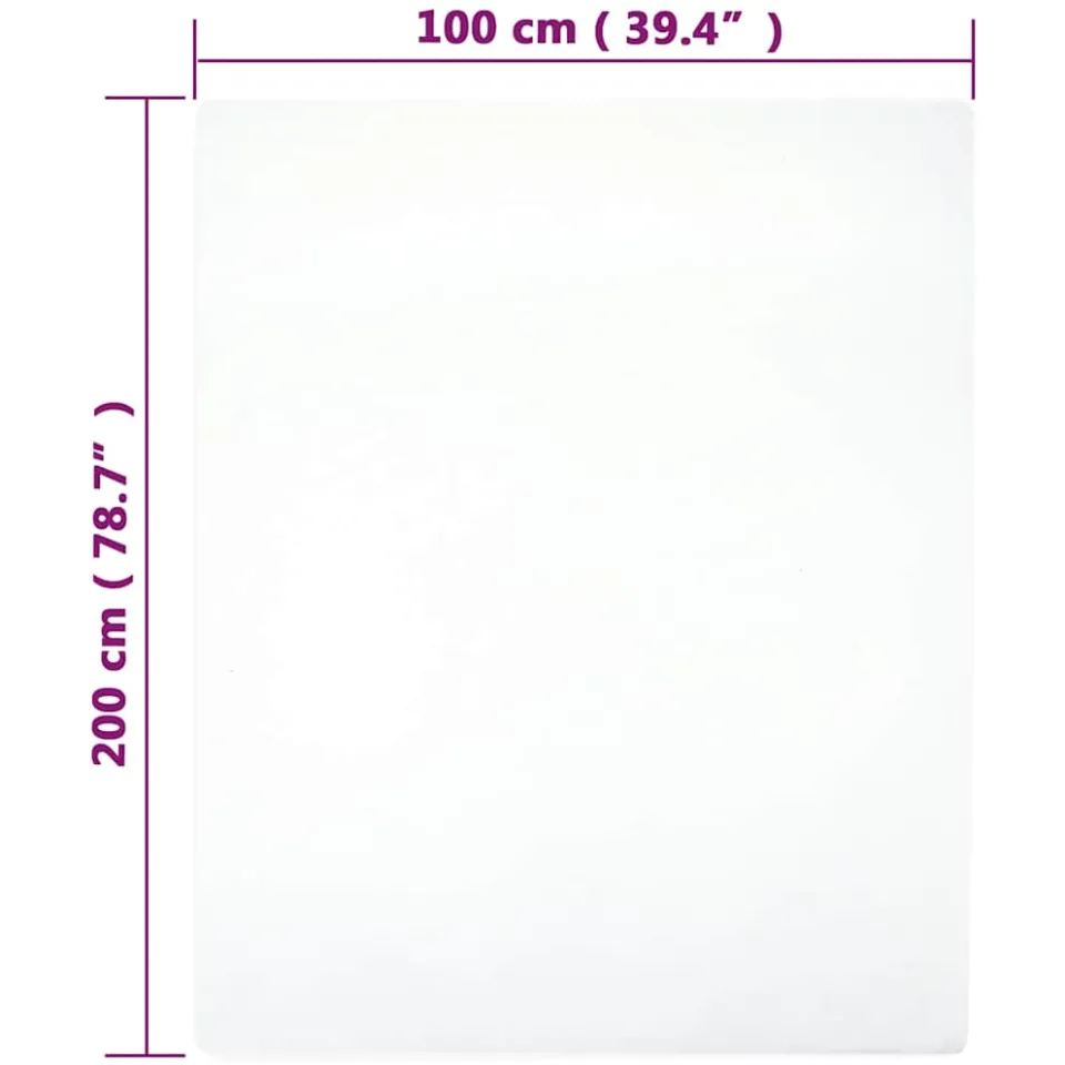 vidaXL Hoeslaken jersey 100x200 cm katoen wit, foto 3