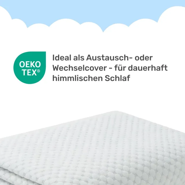 dailydream Topperhoes 90x200 cm – SENSICE – wasbaar – Cool Touch Weiß