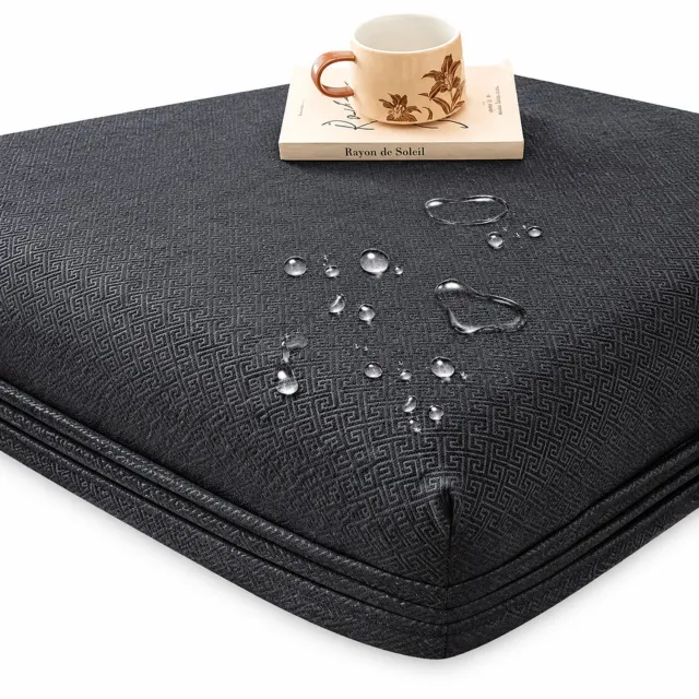 SWGOTA Waterdichte hoeslakenset zwart 200 x 220 cm - Geborstelde stof - 1 hoeslaken en 2 kussenslopen - Voor matrassen tot 30 cm hoog