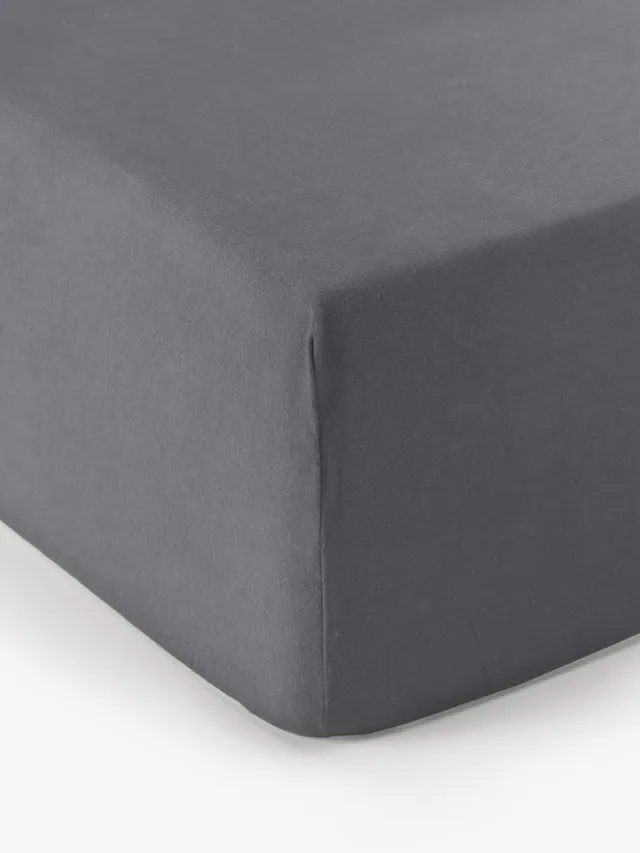 Westwing Collection Boxspring hoeslaken Biba, flanel Grijs