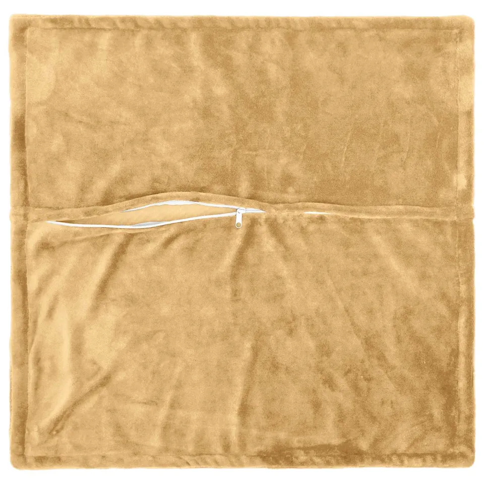 vidaXL Kussensloop 6 st HOUTEN Taupe 40 x 40 cm Flanel, foto 4