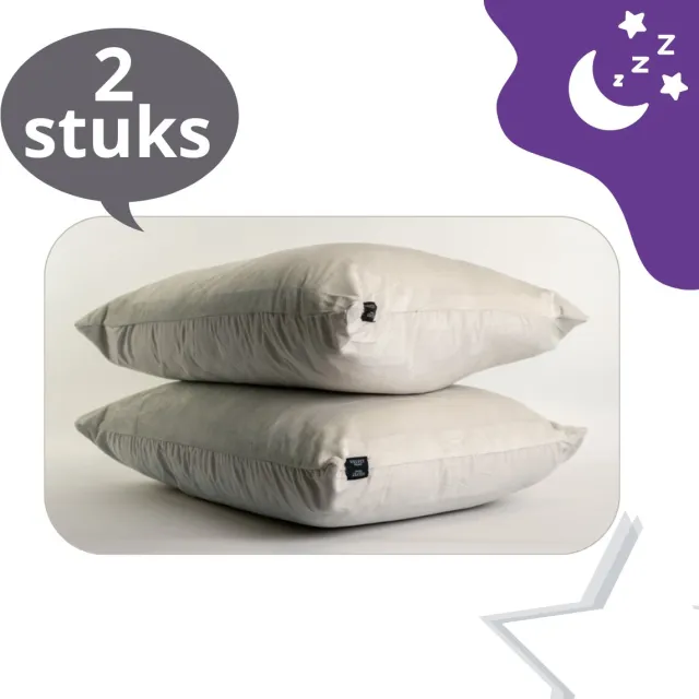 Beau Maison Velvet Kussenslopen Zilver - 60 x 70 cm - Set van 2
