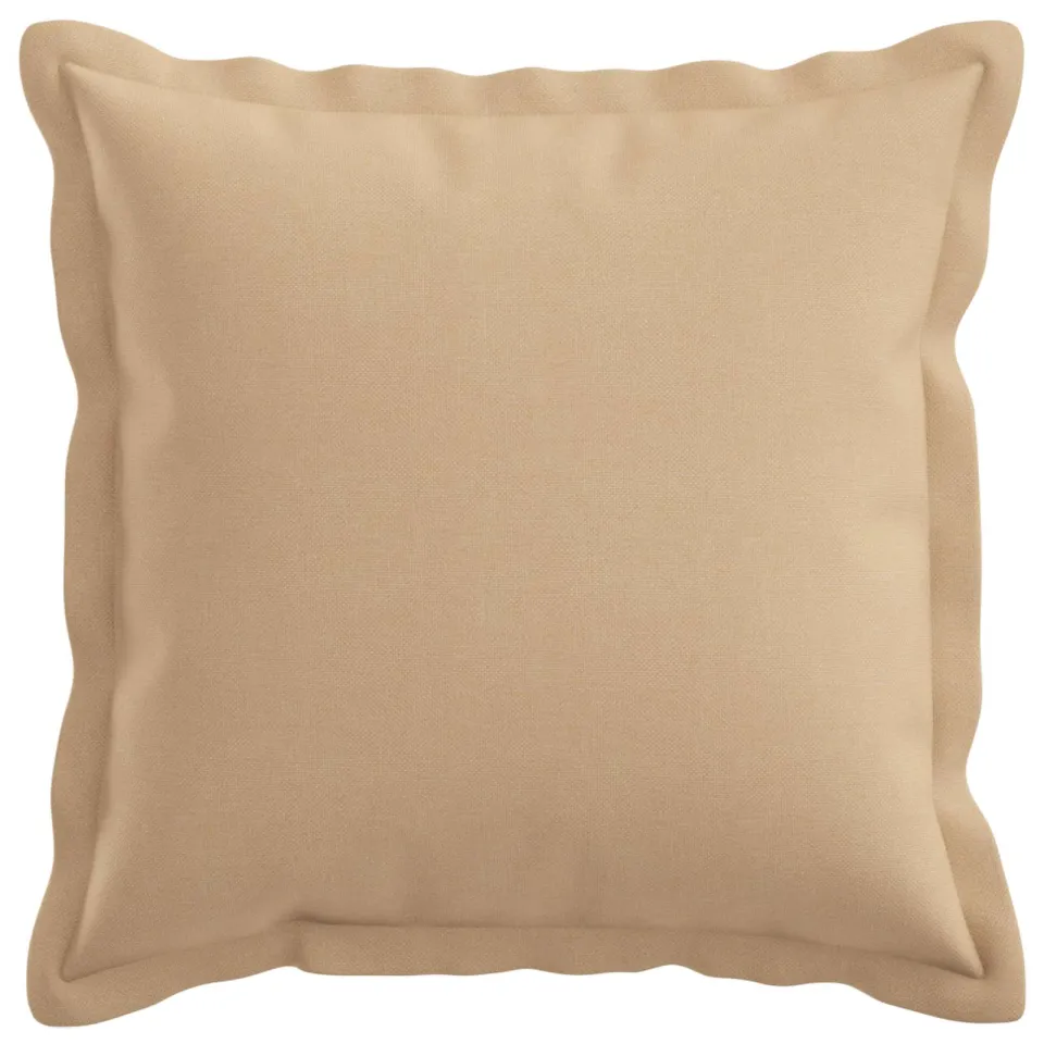 vidaXL Kussensloop 6 st HOUTEN Crèmekleurig 35 x 35 cm Faux Linnen, foto 2