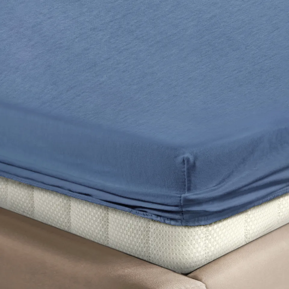 NOUS Living jersey hoeslaken blauw, foto 2
