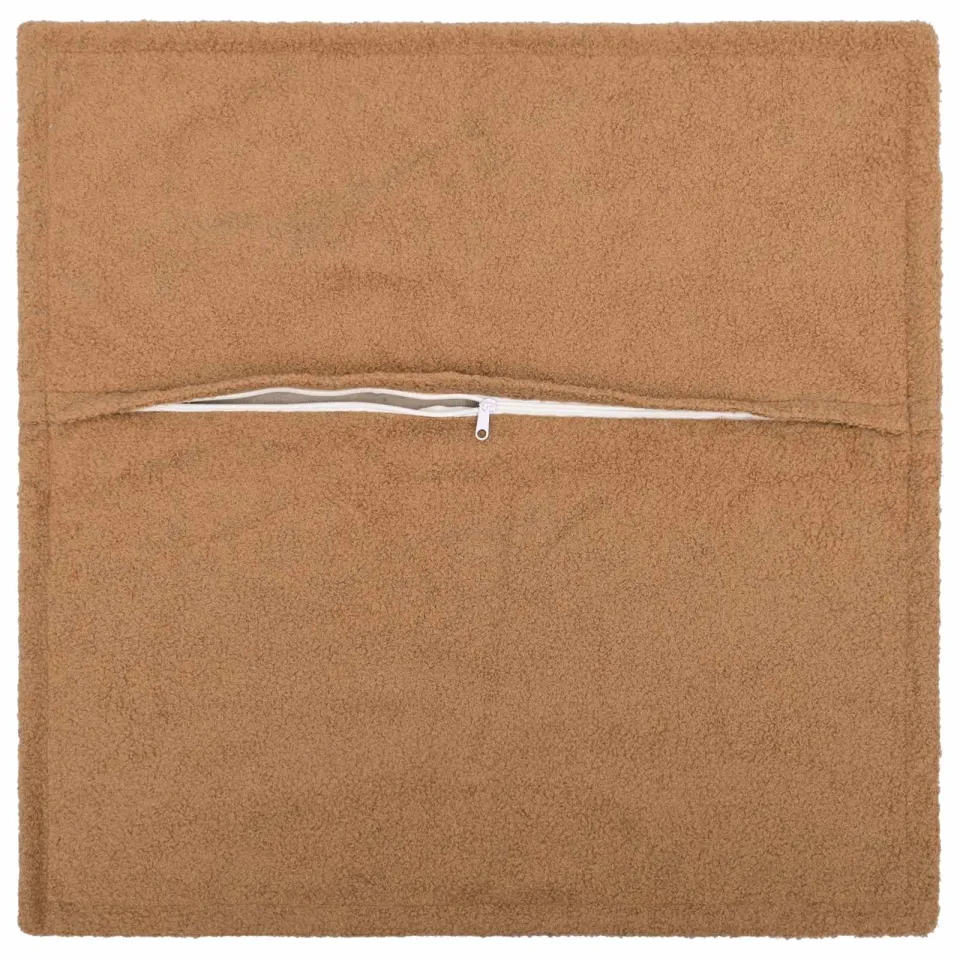 vidaXL Kussensloop 6 st HOUTEN Beige 50 x 50 cm Bouclé, foto 4
