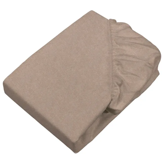 Sleepling hoeslaken van fijn flanel | katoenen laken met rondom elastiek | voor matrassen tot 23 cm hoog | Made in Germany | wasbaar op 60 graden | beige