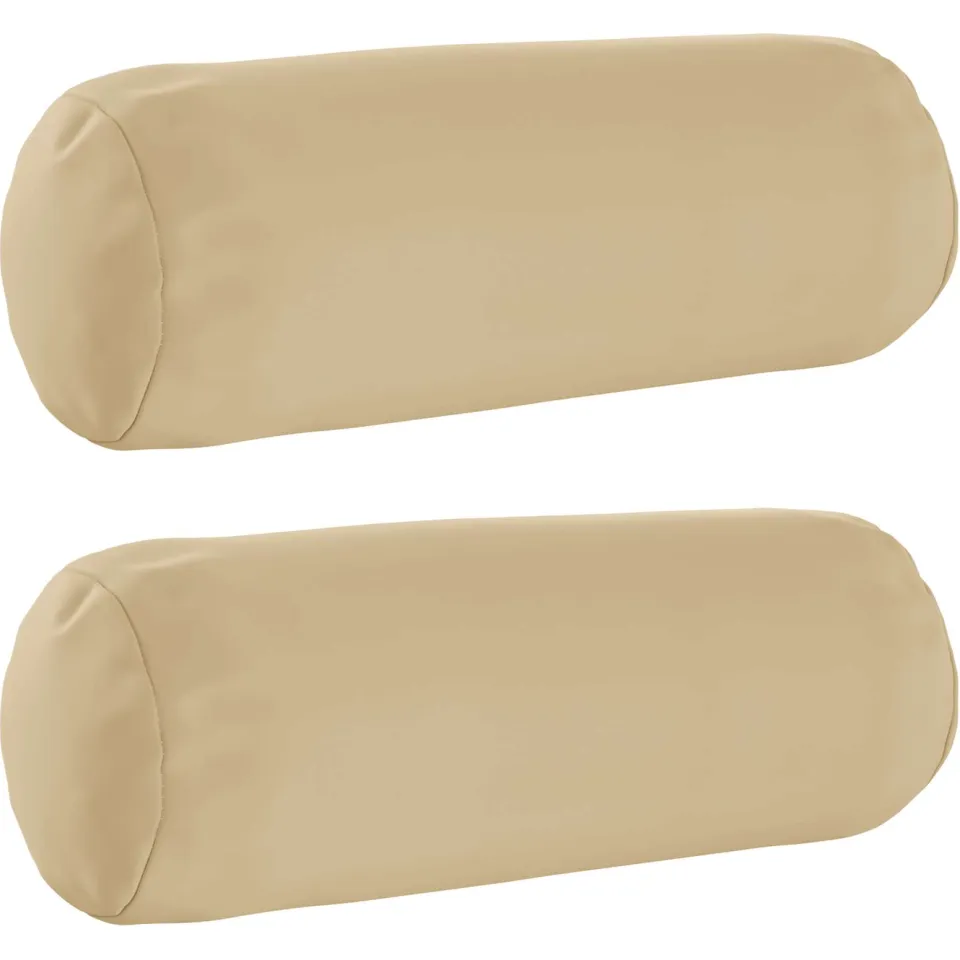 vidaXL Kussensloop 2 st HEERLEN Beige Dia. 15 x 40 cm Polyester