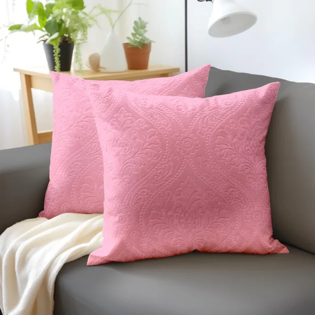 Ibenzoa Set van Luxe Gevoerde Fluwelen Kussenhoezen voor Stijlvolle Woon- en Slaapkamerdecoratie roze