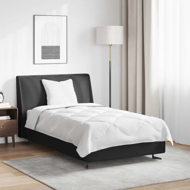 vidaXL Dekbed met kussen 2 st Wit Microvezel