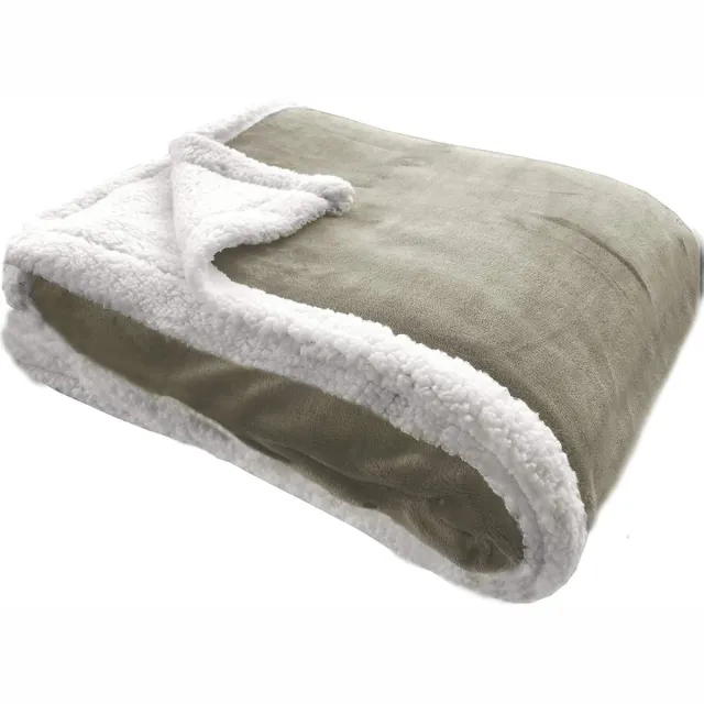 Sorprese Premium Plaid - 150x200 cm - Fleece Deken - Super Zacht, Warm en Donzig - Plaid voor op de Bank, Bed of Woonkamer Decoratie - Taupe - Cadeau