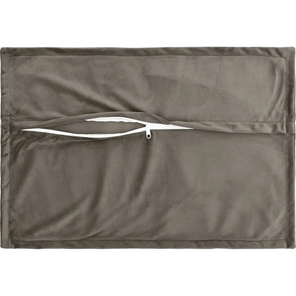 vidaXL Kussensloop 6 st HOUTEN Lichtgrijs 50 x 80 cm fluweel, foto 4