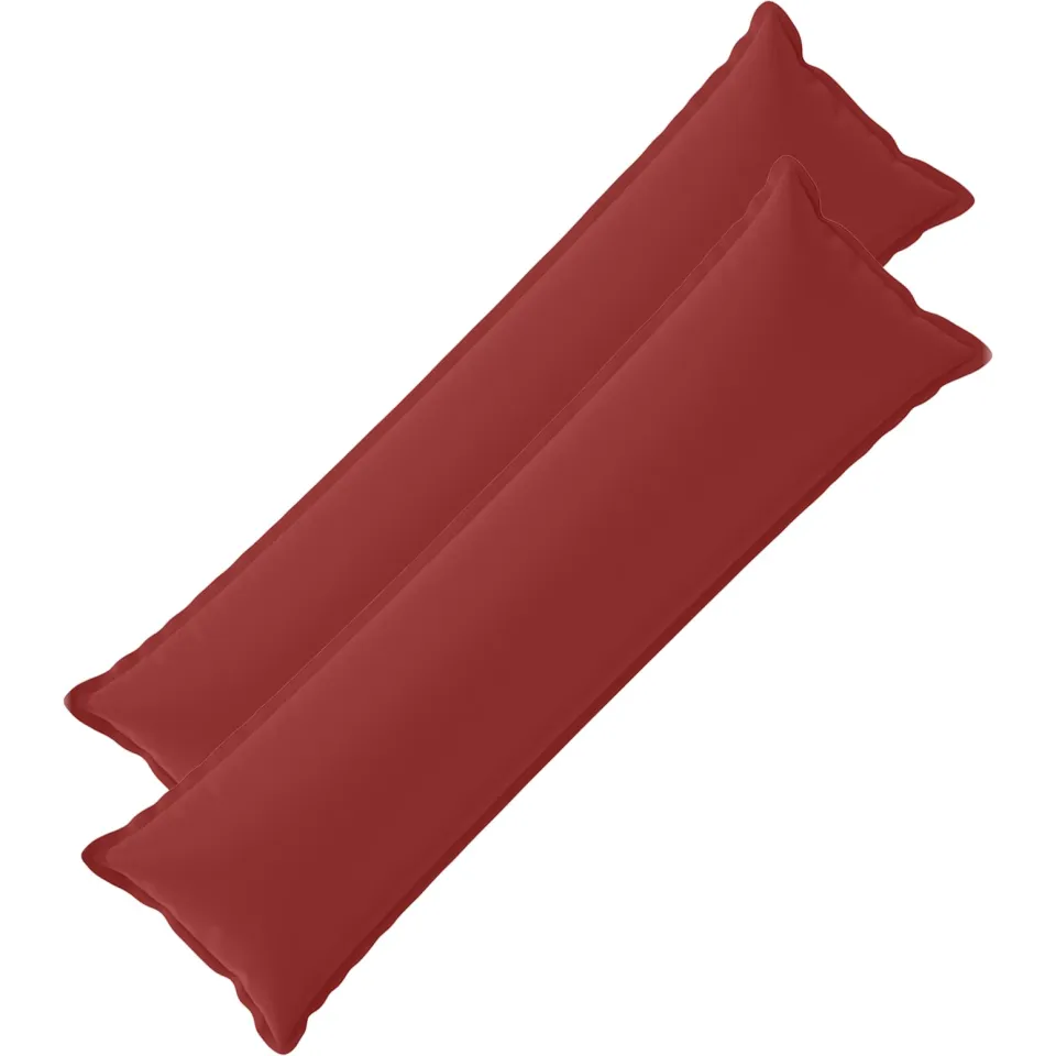 vidaXL Kussensloop 2 st HOUTEN Wijnrood 40 x 145 cm Polyester
