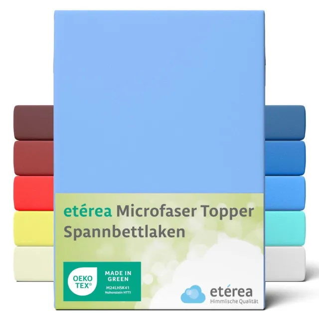 etérea Himmlische Qualität etérea Microvezel Topper Hoeslaken – Lichtblauw – 180x200 / 200x200 cm