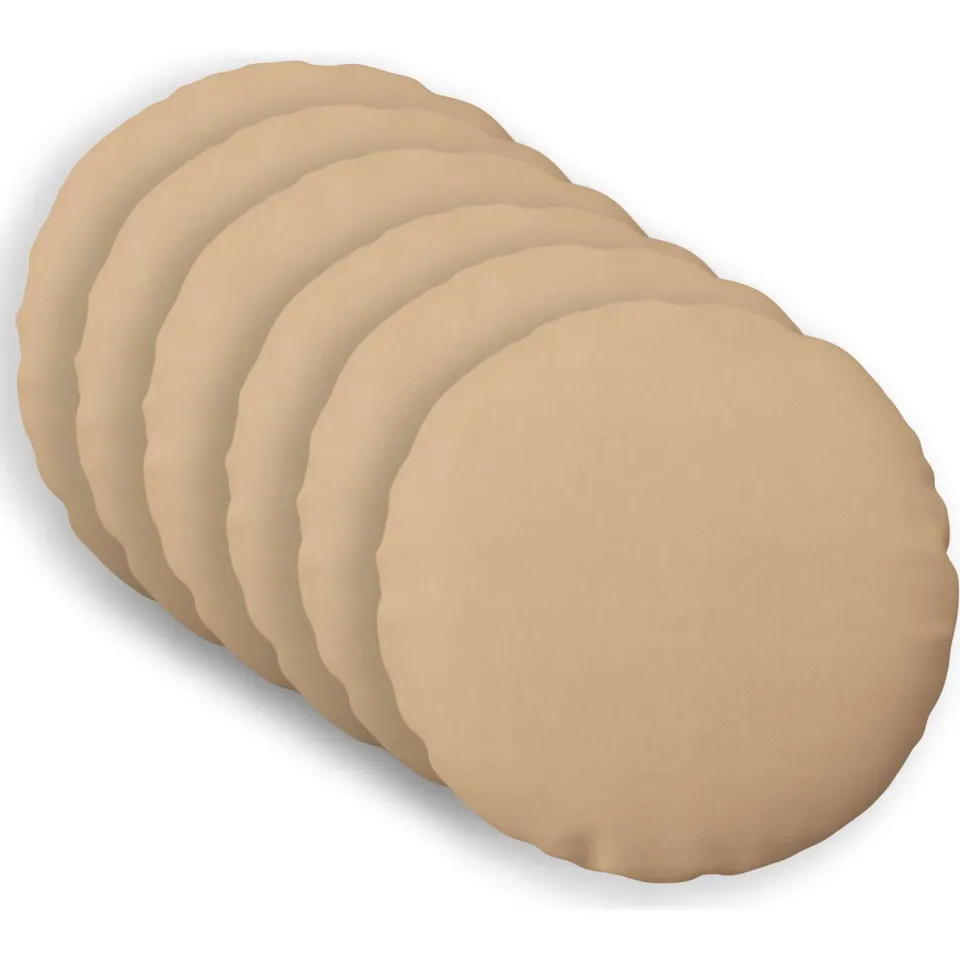 vidaXL Kussensloop 6 st HEERLEN Crèmekleurig Ø 60 cm Stof