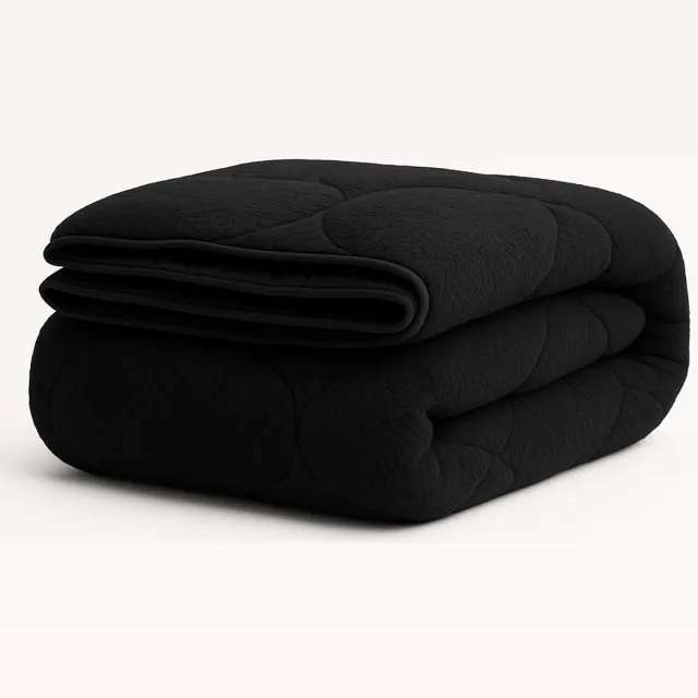 Y-not® Y-NOT - Teddy Dekbed Zonder Overtrek 240x200 - All Season - Zacht & Wasbaar - Zwart