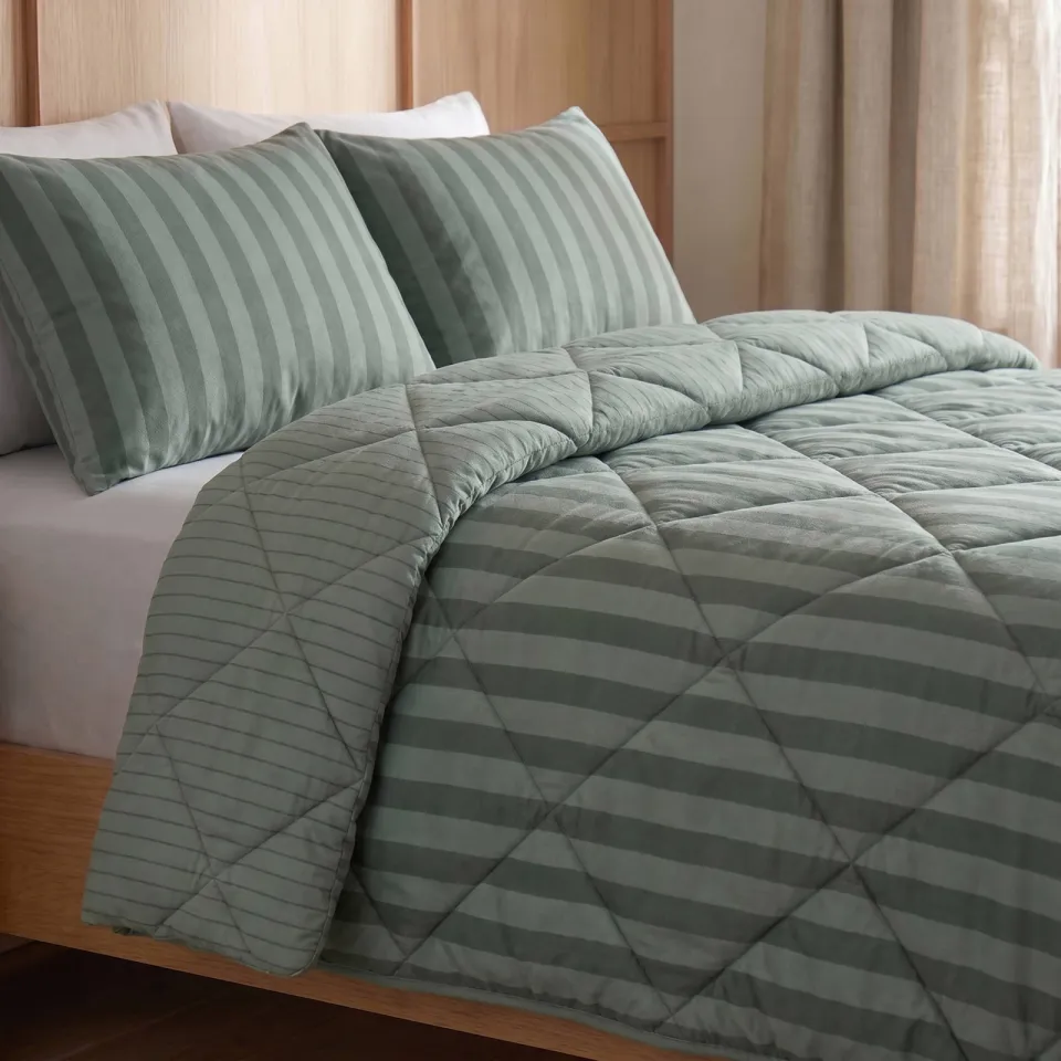 W dekbed zonder overtrek met kussensloop Lazy - omkeerbaar design groen, foto 3