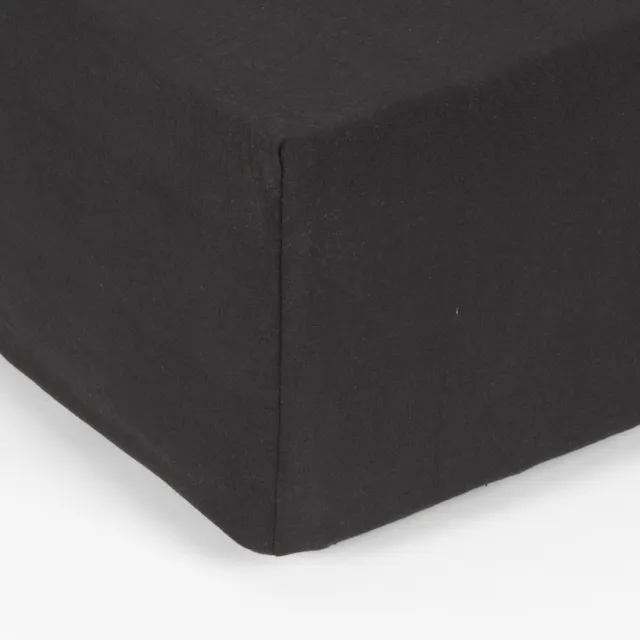 Ambianzz Bedding Enkel Jersey Hoeslaken 150 gram Black Zwart
