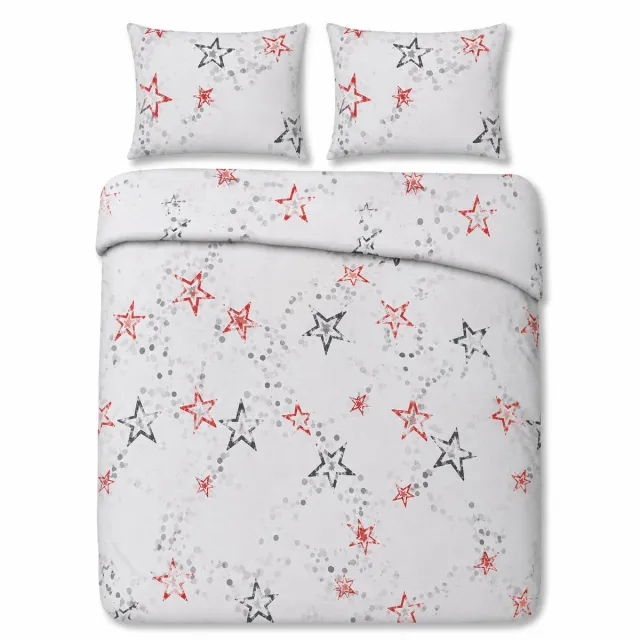decoware Dekbedovertrek Estrella 200x220 cm - Wit - Katoen - Rustgevend Thema - Met Kussenslopen - Tweepersoons