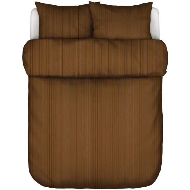 Marc O'Polo Dekbedovertrek Mulji Toffee Brown - 260x200/220 cm - 100% katoensatijn - incl.