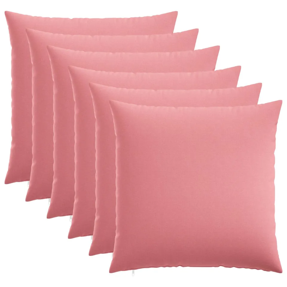 vidaXL Kussensloop 6 st HEERLEN Roze 65 x 65 cm Stof, foto 3