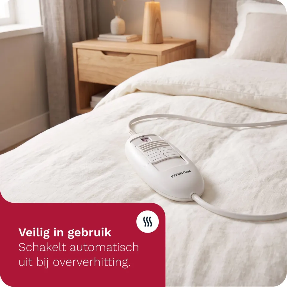 Inventum elektrische onderdeken - HN135 - 150 x 80 cm - lichtblauw, foto 4