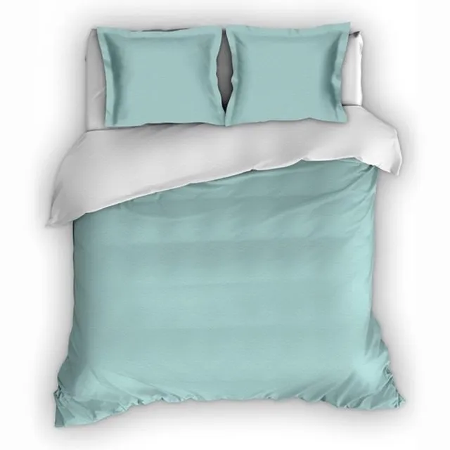 Romanette Dekbedovertrek Comtesse - Verwarmend Flanel - 140x200/220cm - Mistygreen/Wit Groen/wit