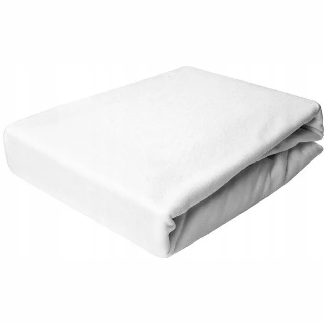Kam-Pol Jersey Hoeslaken met Elastiek 80x160 Wit 100% Katoen