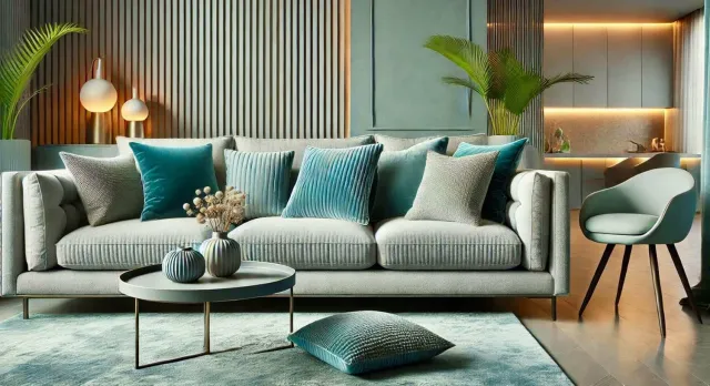 MMO-EURO Martyna Opiełka Luxe Velours Corduroy Kussenhoes 100x50 cm - Lagoon Blauw