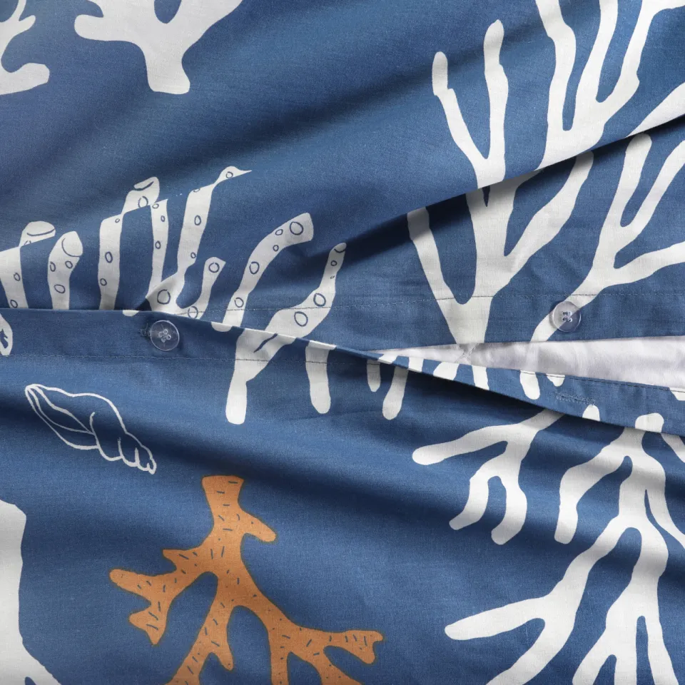NOUS Living katoenen dekbedovertrek 2-persoons (200x220 cm) blauw, foto 6