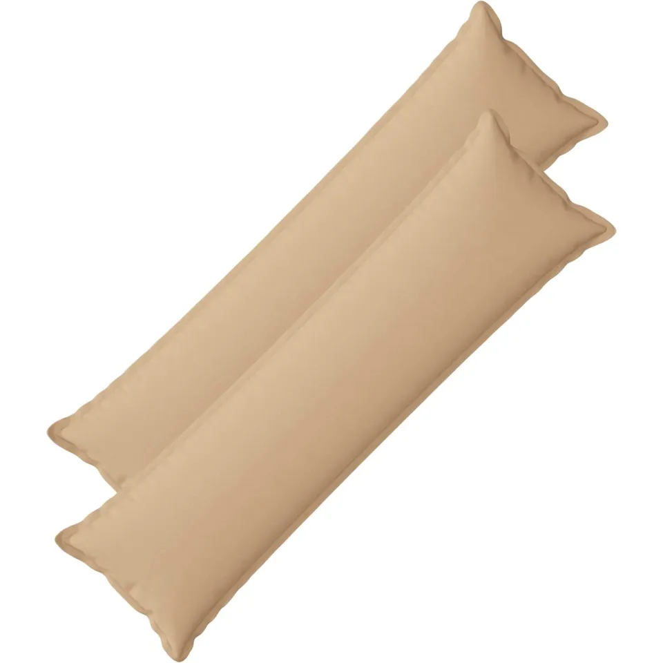 vidaXL Kussensloop 2 st HOUTEN Crèmekleurig 40 x 145 cm Faux Linnen, foto 3