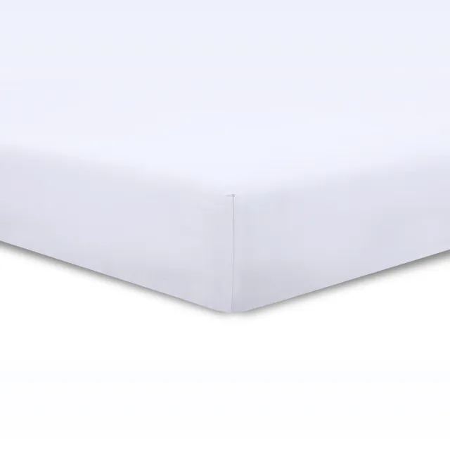 VISION home VISION Hoeslaken - 100% katoen - 180x200 cm - Wit - Toppermatras: hoek van 15cm - Tweepersoonsbed - Oekotex gecertificeerd