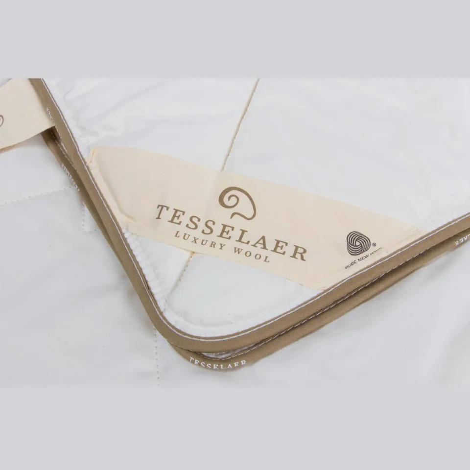 Tesselaer dekbed 100% zuiver scheerwol 4-seizoenen wit, foto 4