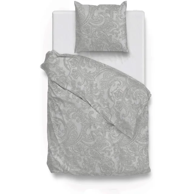 Zohome Paisley-di-Lino Dekbedovertrek - Katoen - Grijs Dove Grey