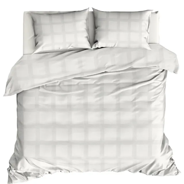 Linolux Dekbedovertrek Quadrant Offwhite 2 persoons