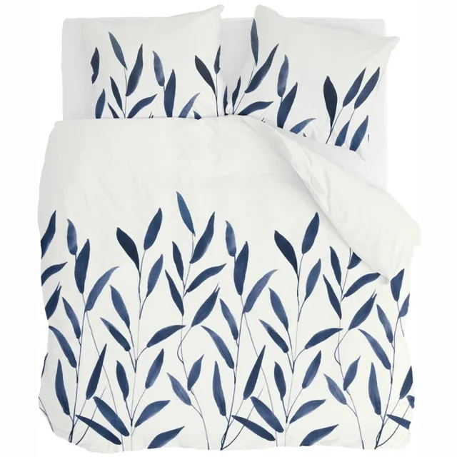 Walra Dekbedovertrek Bamboo Branches - 100% Katoen - Wit / Donker Grijs