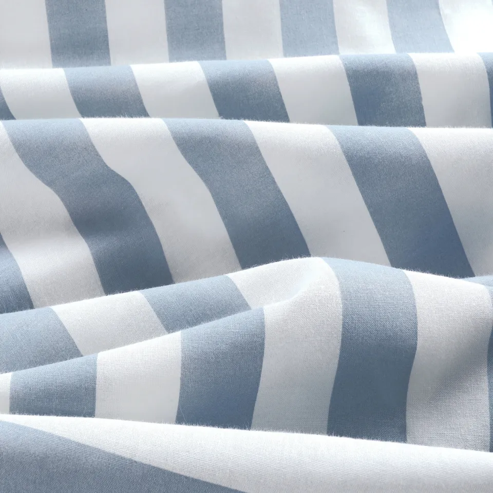 NOUS Living katoenen gestreept 2-persoons dekbedovertrek 200x220 cm - blauw, foto 7