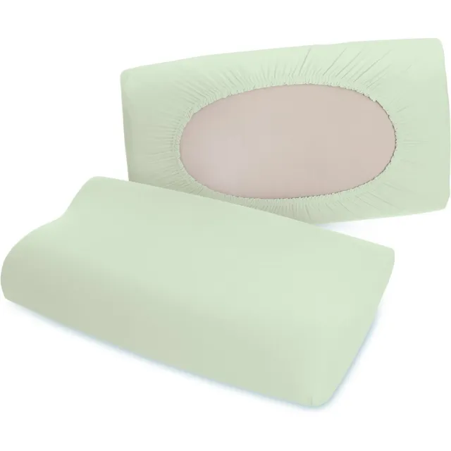 schlafgut Pure flexible Kussensloop S-XL 643 Green Light Groen
