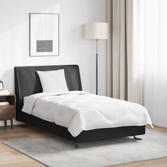 vidaXL Zomer Dekbed met kussen 2 st Wit Microvezel