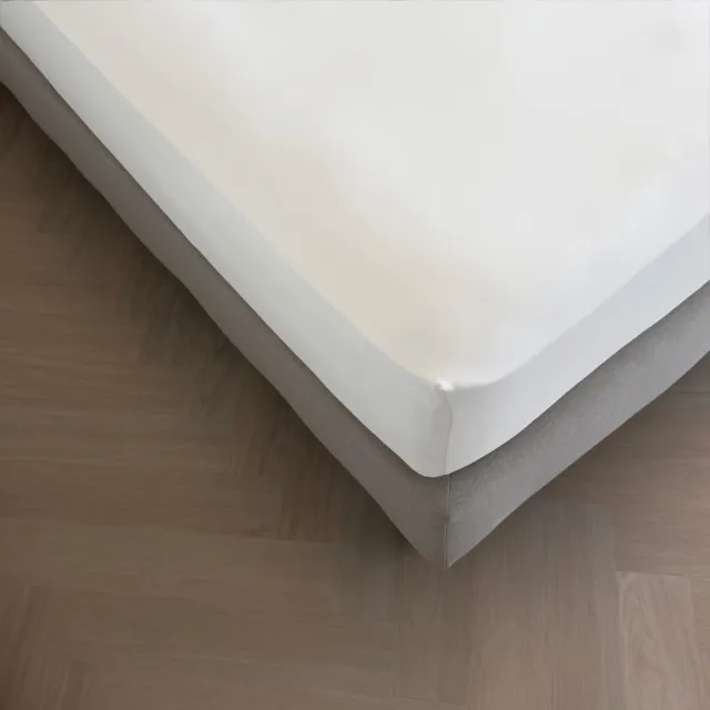 kayori Tara Topper Hoeslaken Jersey Stretch - 180x200-220cm - Biologisch Katoen - Strijkvrij - Offwhite