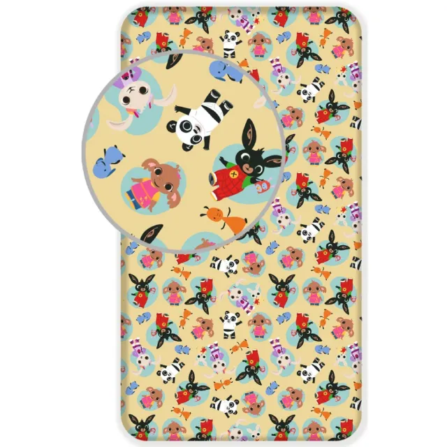 Bing Bunny Hoeslaken Friends - Eenpersoons - 90 x 200 cm - Geel